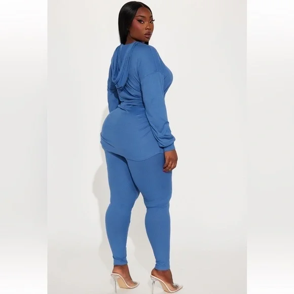 Fashion Nova 3X Time is right legging set Denim color blue - Picture 3 of 4